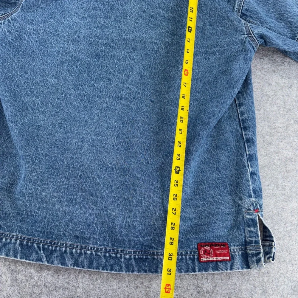 Northpeak Clothing Co Mens Large Denim Jacket Blue Cotton Chore Coat Farm Work